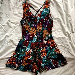 vintage jewel-tone romper